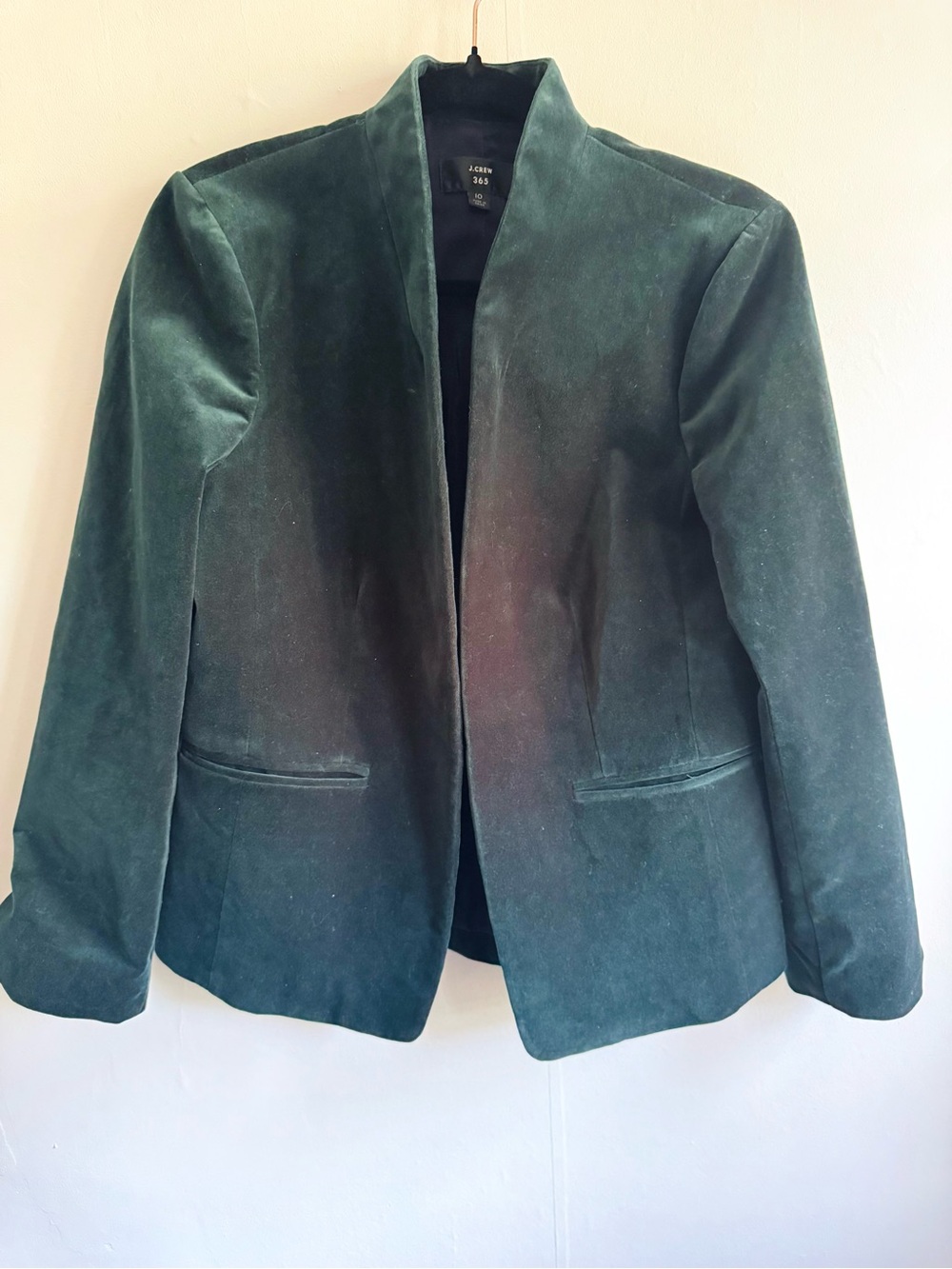 J Crew Women’s Forest Green Velvet Blazer